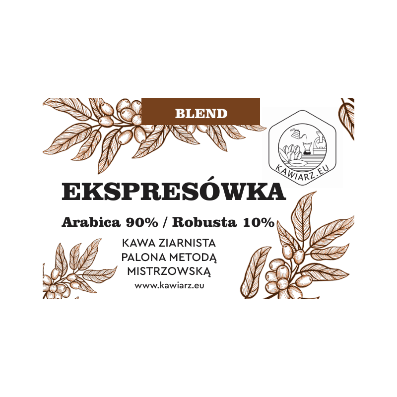 Kawa ziarnista Kawiarz Ekspresówka 90% Arabika / 10% Robusta